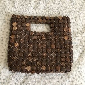 The Limited Wooden Summer Handbag Brown